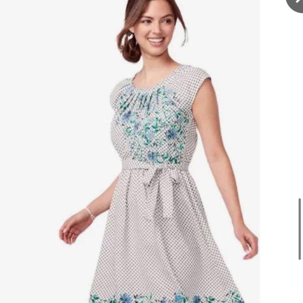 Nwt Lauren Conrad Pleat Neck Dress Medium - Picture 2 of 7